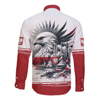 Poland Independence Day Long Sleeve Button Shirt Polska Eagle Proud To Be Polish - Wonder Print Shop