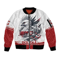 Poland Independence Day Sleeve Zip Bomber Jacket Polska Eagle Proud To Be Polish - Wonder Print Shop