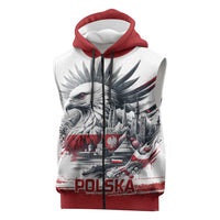 Poland Independence Day Sleeveless Zip Hoodie Polska Eagle Proud To Be Polish - Wonder Print Shop