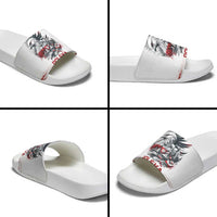 Poland Independence Day Slide Sandals Polska Eagle Proud To Be Polish - Wonder Print Shop