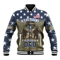 Personalized Veterans Day 2024 Baseball Jacket U.S Veterans Proud Dad - Wonder Print Shop
