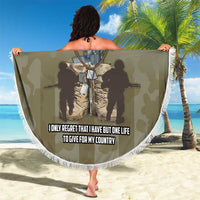 Personalized Veterans Day 2024 Beach Blanket U.S Veterans Proud Dad - Wonder Print Shop