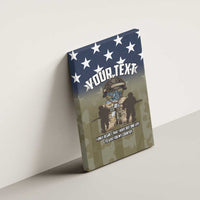 Personalized Veterans Day 2024 Canvas Wall Art U.S Veterans Proud Dad - Wonder Print Shop