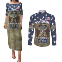 Personalized Veterans Day 2024 Couples Matching Puletasi and Long Sleeve Button Shirt U.S Veterans Proud Dad - Wonder Print Shop