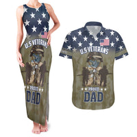 Personalized Veterans Day 2024 Couples Matching Tank Maxi Dress and Hawaiian Shirt U.S Veterans Proud Dad - Wonder Print Shop
