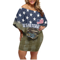 Personalized Veterans Day 2024 Family Matching Off Shoulder Short Dress and Hawaiian Shirt U.S Veterans Proud Dad - Wonder Print Shop