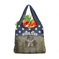 Personalized Veterans Day 2024 Grocery Bag U.S Veterans Proud Dad
