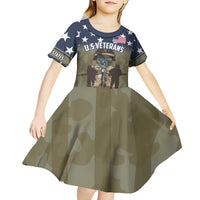Personalized Veterans Day 2024 Kid Short Sleeve Dress U.S Veterans Proud Dad - Wonder Print Shop