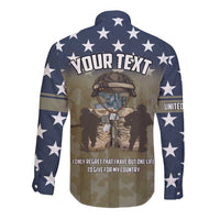 Personalized Veterans Day 2024 Long Sleeve Button Shirt U.S Veterans Proud Dad - Wonder Print Shop