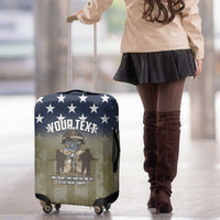Personalized Veterans Day 2024 Luggage Cover U.S Veterans Proud Dad - Wonder Print Shop