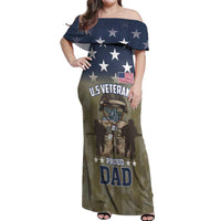 Personalized Veterans Day 2024 Off Shoulder Maxi Dress U.S Veterans Proud Dad - Wonder Print Shop