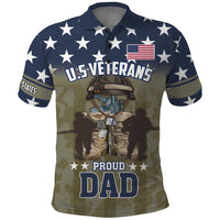 Personalized Veterans Day 2024 Polo Shirt U.S Veterans Proud Dad - Wonder Print Shop