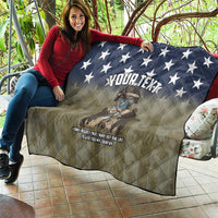 Personalized Veterans Day 2024 Quilt U.S Veterans Proud Dad - Wonder Print Shop