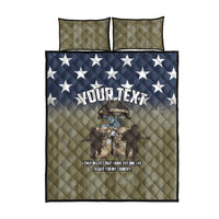 Personalized Veterans Day 2024 Quilt Bed Set U.S Veterans Proud Dad - Wonder Print Shop