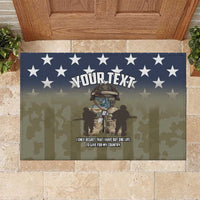 Personalized Veterans Day 2024 Rubber Doormat U.S Veterans Proud Dad - Wonder Print Shop
