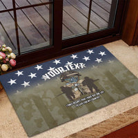 Personalized Veterans Day 2024 Rubber Doormat U.S Veterans Proud Dad - Wonder Print Shop