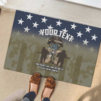 Personalized Veterans Day 2024 Rubber Doormat U.S Veterans Proud Dad - Wonder Print Shop
