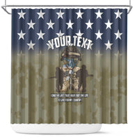 Personalized Veterans Day 2024 Shower Curtain U.S Veterans Proud Dad