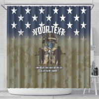 Personalized Veterans Day 2024 Shower Curtain U.S Veterans Proud Dad