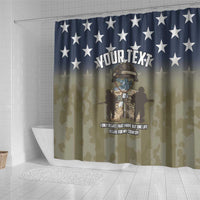 Personalized Veterans Day 2024 Shower Curtain U.S Veterans Proud Dad