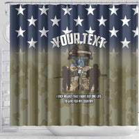 Personalized Veterans Day 2024 Shower Curtain U.S Veterans Proud Dad