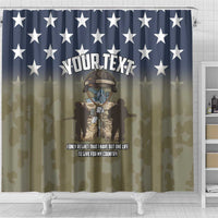 Personalized Veterans Day 2024 Shower Curtain U.S Veterans Proud Dad