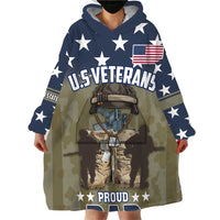 Personalized Veterans Day 2024 Wearable Blanket Hoodie U.S Veterans Proud Dad - Wonder Print Shop
