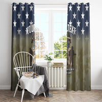 Personalized Veterans Day 2024 Window Curtain U.S Veterans Proud Dad - Wonder Print Shop