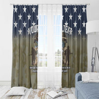 Personalized Veterans Day 2024 Window Curtain U.S Veterans Proud Dad - Wonder Print Shop