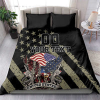 Custom Remembrance Day Bedding Set American Eagle With USA Flags - Wonder Print Shop