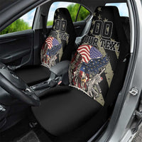 Custom Remembrance Day Car Seat Cover American Eagle With USA Flags - Wonder Print Shop