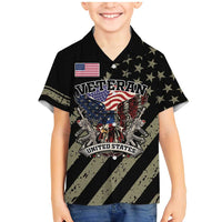 Custom Remembrance Day Family Matching Mermaid Dress and Hawaiian Shirt American Eagle With USA Flags - Wonder Print Shop