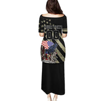 Custom Remembrance Day Family Matching Puletasi and Hawaiian Shirt American Eagle With USA Flags - Wonder Print Shop