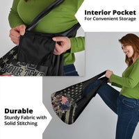 Custom Remembrance Day Grocery Bag American Eagle With USA Flags