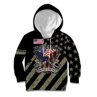 Custom Remembrance Day Kid Hoodie American Eagle With USA Flags - Wonder Print Shop