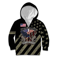 Custom Remembrance Day Kid Hoodie American Eagle With USA Flags - Wonder Print Shop