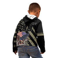 Custom Remembrance Day Kid Hoodie American Eagle With USA Flags - Wonder Print Shop