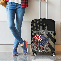 Custom Remembrance Day Luggage Cover American Eagle With USA Flags - Wonder Print Shop