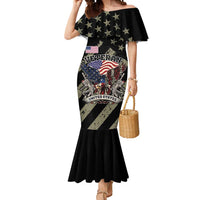 Custom Remembrance Day Mermaid Dress American Eagle With USA Flags - Wonder Print Shop