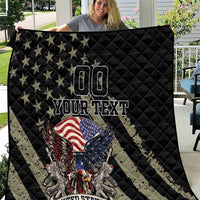 Custom Remembrance Day Quilt American Eagle With USA Flags - Wonder Print Shop