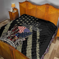 Custom Remembrance Day Quilt American Eagle With USA Flags - Wonder Print Shop