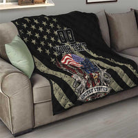 Custom Remembrance Day Quilt American Eagle With USA Flags - Wonder Print Shop