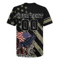 Custom Remembrance Day Rugby Jersey American Eagle With USA Flags - Wonder Print Shop