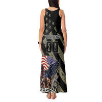 Custom Remembrance Day Tank Maxi Dress American Eagle With USA Flags - Wonder Print Shop