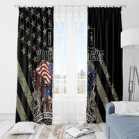 Custom Remembrance Day Window Curtain American Eagle With USA Flags - Wonder Print Shop