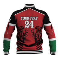 Custom Kenya Rugby Baseball Jacket African Lion Unique Style - Wonder Print Shop