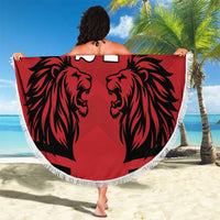 Custom Kenya Rugby Beach Blanket African Lion Unique Style - Wonder Print Shop