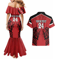 Custom Kenya Rugby Couples Matching Mermaid Dress and Hawaiian Shirt African Lion Unique Style - Wonder Print Shop