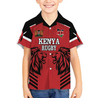 Custom Kenya Rugby Family Matching Long Sleeve Bodycon Dress and Hawaiian Shirt African Lion Unique Style - Wonder Print Shop