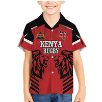 Custom Kenya Rugby Family Matching Mermaid Dress and Hawaiian Shirt African Lion Unique Style - Wonder Print Shop